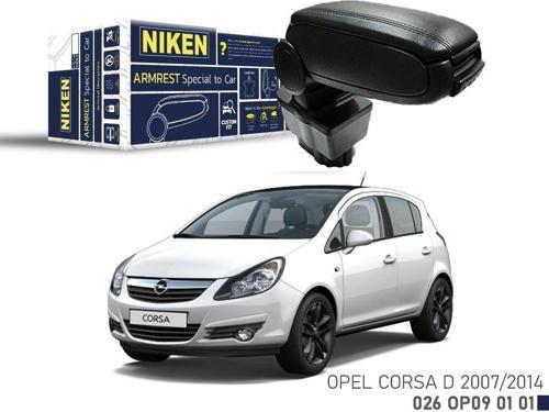Niken Opel Corsa D 2007-2014 Arası Araca Özel Kol Dayama Siyah