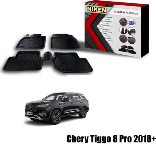 Chery Tiggo 8/8 Pro Havuzlu 3D Paspas Niken Siyah 2018+ sonrası uyumlu