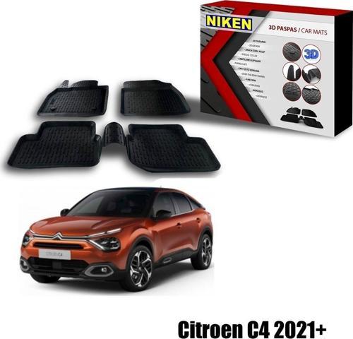 Citroen C4 Havuzlu 3D Paspas Niken Siyah 2021+ sonrası uyumlu