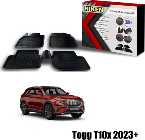 Togg T10x Havuzlu 3D Paspas Niken Siyah 2023+ Sonrası