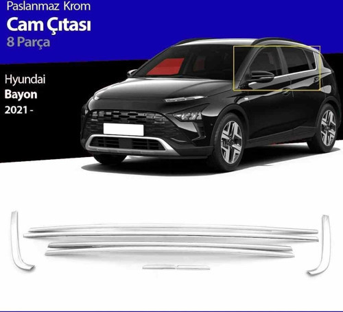 Hyundai Bayon Krom Cam Alt Çıtası 2021 sonrası