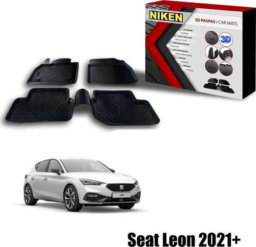 Seat Leon Havuzlu 3D Paspas Niken Siyah 2021+ Sonrası