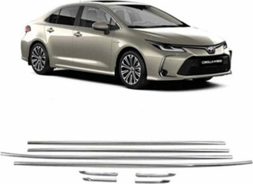 Toyota Corolla Cam Çıtası 8 parça Krom Komple 2019-2021 arası