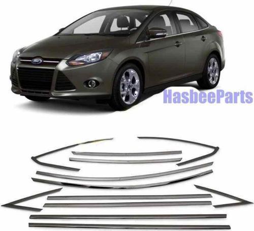 Ford Focus 3 Sedan Parlak Siyah Cam Çerçeve Çıtası 2012-2015 arası