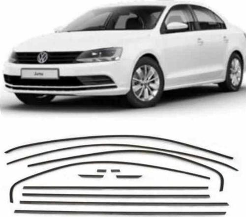 Vw Jetta Cam Çerçeve Çıtası Parlak Siyah Komple 2011-2020 Arası