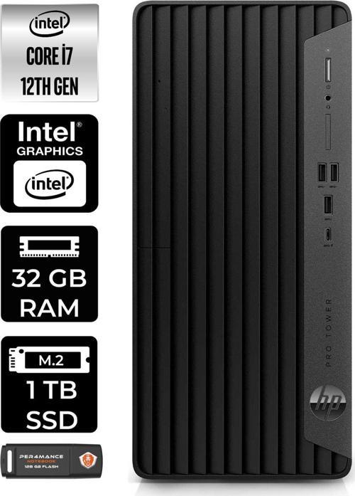 Pro Tower 400 G9 E6U3M9Ea028 İ7 12700 32Gb Ram 1Tb Ssd Fdos Masaüstü Pc & Per4 Bellek