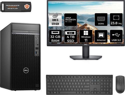 Optılex 7010 Aeo7010S230 İ5 13500 32Gb Ram 4Tb Ssd Rx550 4Gb 23.8" W11H Masaüstü Bilgisayar