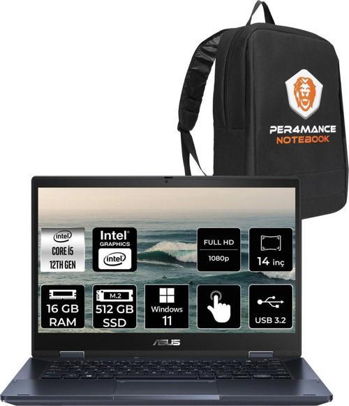 Expertbook B3 Flip İ5 1235U 16Gb Ram 512Gb Ssd 14" Fhd W11P Dokunmatik Bilgisayar & Per4 Çanta