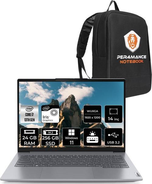 Thinkbook 14 G6 İ7 13700H 24Gb Ddr5 256Gb Ssd 14'' Fhd+ W11H Dizüstü Bilgisayar & Per4 Çanta