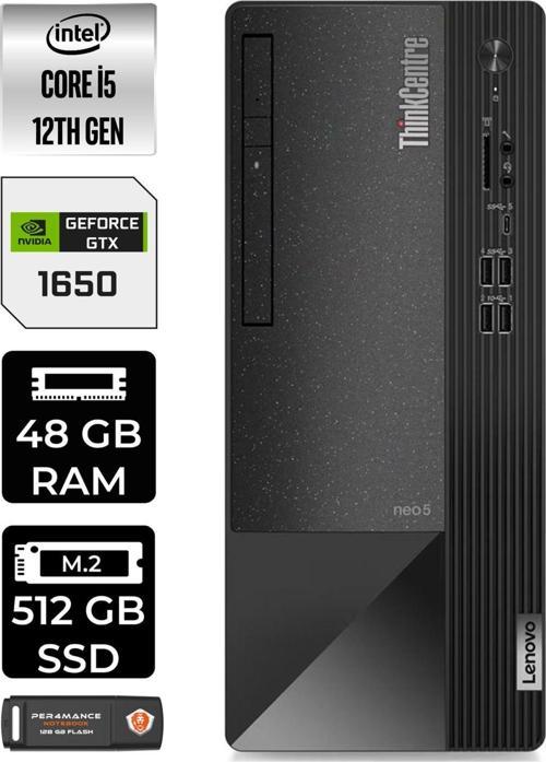 Neo 50T 11Se00Bjtxe642 İ5 12400 48Gb Ram 512Gb Ssd Gtx1650 Fdos Masaüstü Bilgisayar