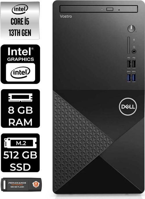 Vostro 3020 İ5 13400 8Gb Ram 512Gb Ssd Fdos N2050Vdt3020Mt Masaüstü Pc & Per4 Bellek