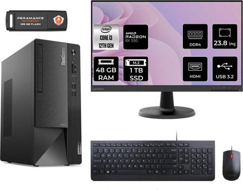 Neo 50T Ae01Atxs193 İ3 12100 48Gb Ram 1Tb Ssd Rx550 23.8" Fdos Masaüstü Bilgisayar