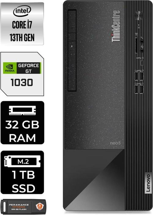 Neo 50T 12Jd0008Tre528 İ7 13700 32Gb Ram 1Tb Ssd Gt1030 4Gb W11H Masaüstü Bilgisayar