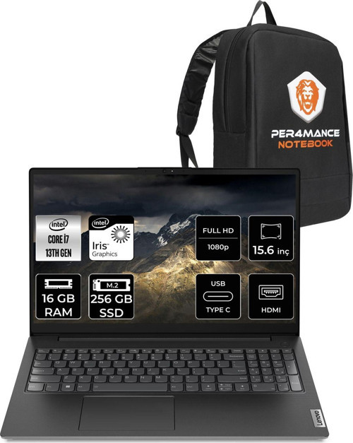 V15 G4 İ7 1355U 16Gb 256Gb Ssd 15.6 Fhd Fdos Taşınabilir Bilgisayar & Per4 Çanta