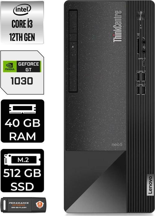 Neo 50T 11Sc001Atxe487 İ3 12100 40Gb Ram 512Gb Ssd Gt1030 Fdos Masaüstü Bilgisayar