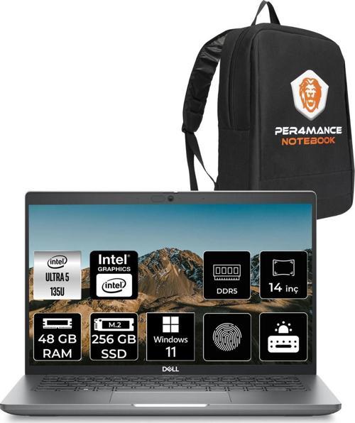 Latitude 5450 Ultra 5 135U 48Gb 256Gb Ssd 14'' Fhd W11P Taşınabilir Bilgisayar & Per4 Çanta