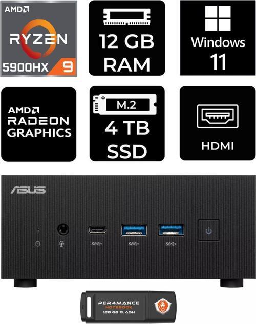 Expertcenter Pn52 R9-5900Hx 12Gb Ram 4Tb Ssd W11Pro Mini Masaüstü Pc & Per4 Bellek