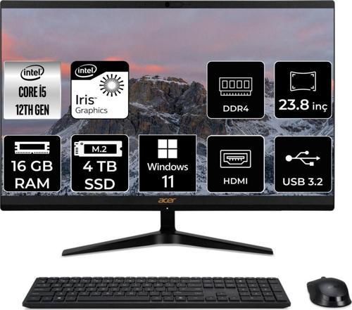 Acer Aspire C24-1700 İ5 1235U 16Gb Ram 4Tb Ssd 23.8" Fhd W11H All In One Pc Dq.Bjwem.006