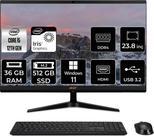 Acer Aspire C24-1700 İ5 1235U 36Gb Ram 512Gb Ssd 23.8" Fhd W11H All In One Pc Dq.Bjwem.006