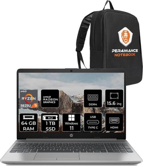 255 G9 Ryzen 5 5625U 64Gb Ram 1Tb Ssd 15.6" Fhd W11Pro 6Q8N2Es & Per4 Çanta