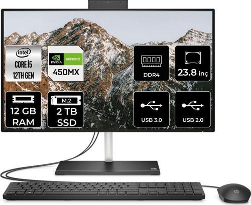 Hp 24 Cb1013Nt İ5 1235U 12Gb Ram 2Tb Ssd Mx450/2Gb 23.8" Fhd Fdos All In One Pc 79N36Ea