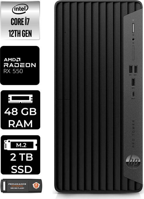 Pro Tower 400 G9 E6U3M9Ea194 İ7 12700 48Gb Ram 2Tb Ssd Rx550 4Gb Fdos Masaüstü Bilgisayar