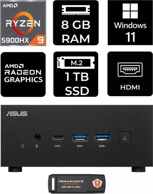 Expertcenter Pn52 R9-5900Hx 8Gb Ram 1Tb Ssd W11Pro Mini Masaüstü Pc & Per4 Bellek
