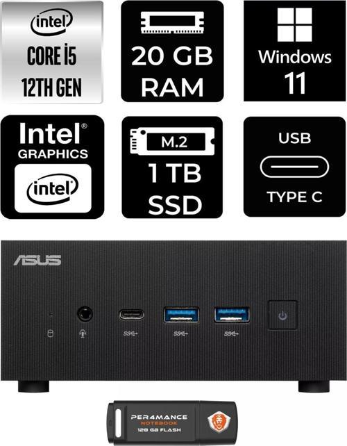 Expertcenter Pn64 İ5-12500H 20Gb Ram 1Tb Ssd W11Home Mini Masaüstü Pc & Per4 Bellek