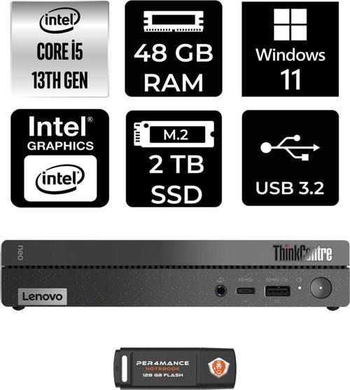 Thinkcentre 50Q Gen 4 İ5-13420H 48Gb Ram 2Tb Ssd W11Home 12Ln0048Tr Mini Pc & Per4 Bellek