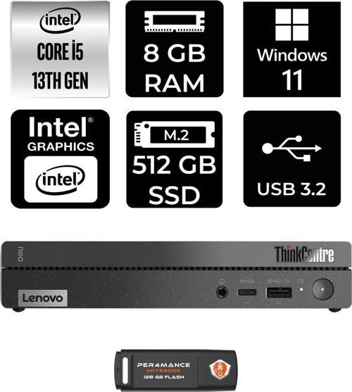 Thinkcentre 50Q Gen 4 İ5-13420H 8Gb Ram 512Gb Ssd W11Pro 12Ln0048Tr Mini Pc & Per4 Bellek