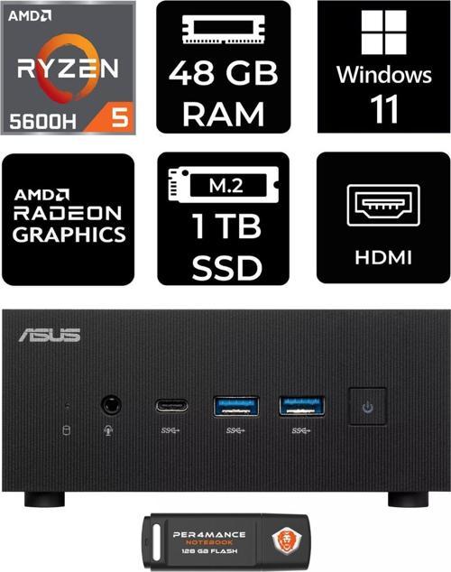 Expertcenter Pn52 R5-5600H 48Gb Ram 1Tb Ssd W11Pro Mini Masaüstü Pc & Per4 Bellek