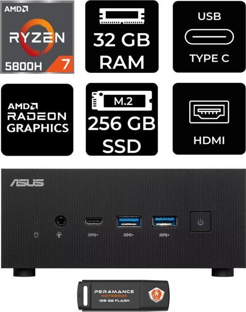 Expertcenter Pn52 R7-5800H 32Gb Ram 256Gb Ssd Fdos Mini Masaüstü Pc & Per4 Bellek