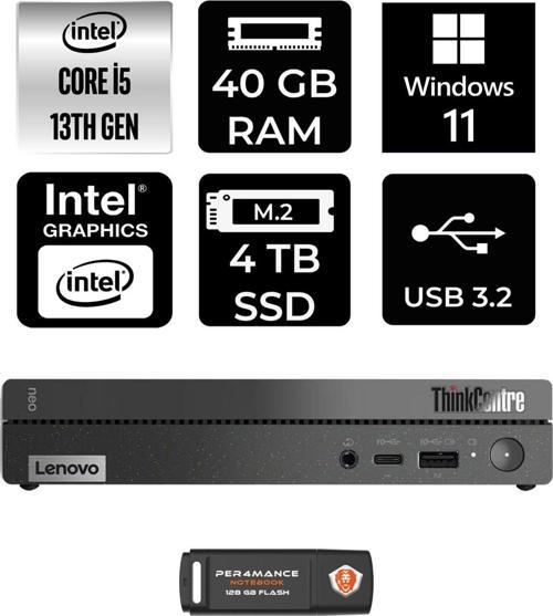Thinkcentre 50Q Gen 4 İ5-13420H 40Gb Ram 4Tb Ssd W11Home 12Ln0048Tr Mini Pc & Per4 Bellek