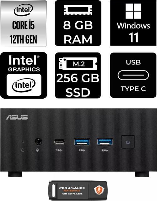 Expertcenter Pn64 İ5-12500H 8Gb Ram 256Gb Ssd W11Home Mini Masaüstü Pc & Per4 Bellek