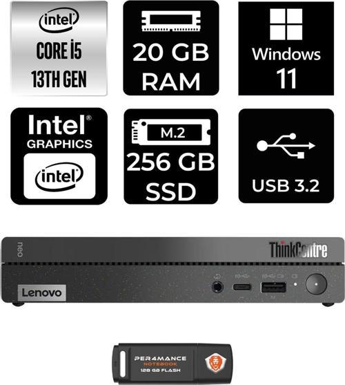 Thinkcentre 50Q Gen 4 İ5-13420H 20Gb Ram 256Gb Ssd W11Home 12Ln0048Tr Mini Pc & Per4 Bellek