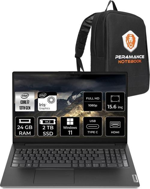 V15 G4 İ7 1355U 24Gb 2Tb Ssd 15.6 Fhd W11Home Taşınabilir Bilgisayar & Per4 Çanta