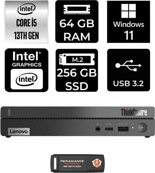 Thinkcentre 50Q Gen 4 İ5-13420H 64Gb Ram 256Gb Ssd W11Pro 12Ln0048Tr Mini Pc & Per4 Bellek