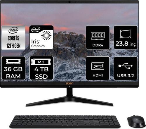 Acer Aspire C24-1700 İ5 1235U 36Gb Ram 4Tb Ssd 23.8" Fhd Fdos All In One Pc Dq.Bjwem.006