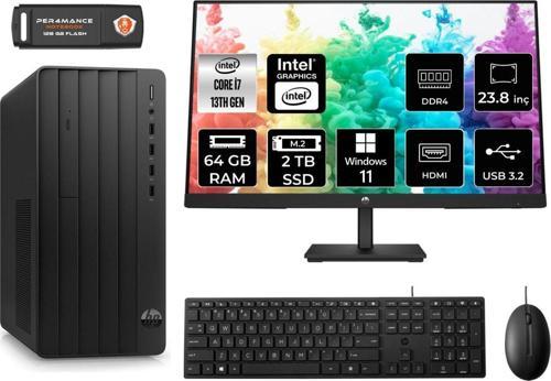 Pro Tower 290 G9 Ae8T2X2Ess149 İ7 13700 64Gb Ram 2Tb Ssd 23.8" W11P Masaüstü Pc