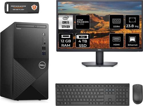 Vostro 3020 Ae3020S160 İ5 13400 12Gb Ram 4Tb Ssd Rx550 4Gb 23.8" Fdos Masaüstü Bilgisayar