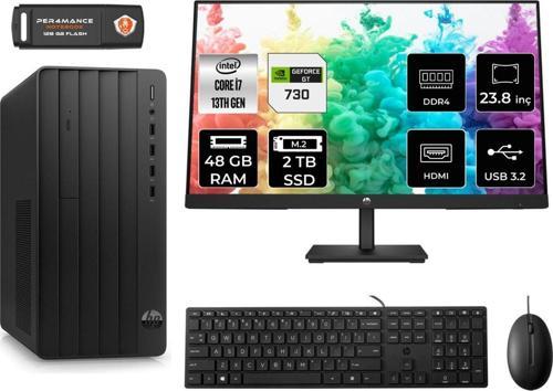 Pro Tower 290 G9 Ae8T2X2Ess344 İ7 13700 48Gb Ram 2Tb Ssd Gt730 4Gb 23.8" Fdos Masaüstü Pc