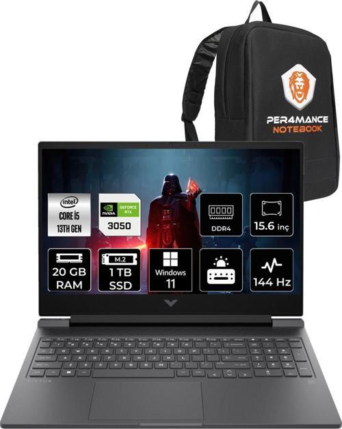Victus 15 İ5-13500H 20Gb 1Tb Ssd Rtx3050/6Gb 144Hz 15.6'' Fhd W11Home 8W8A2Ea & Per4 Çanta