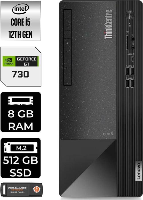 Neo 50T 11Se00Bjtxe402 İ5 12400 8Gb Ram 512Gb Ssd Gt730 W11P Masaüstü Bilgisayar