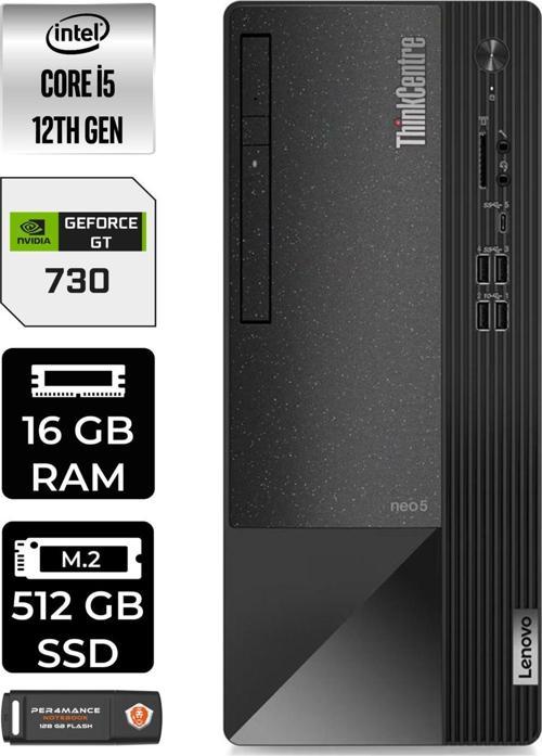 Neo 50T 11Se00Bjtxe312 İ5 12400 16Gb Ram 512Gb Ssd Gt730 Fdos Masaüstü Bilgisayar