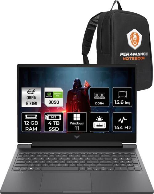 Victus 15 İ5-13500H 12Gb 2Tb+2Tb Ssd Rtx3050/6Gb 144Hz 15.6'' Fhd W11Pro 8W8A2Ea & Per4 Çanta