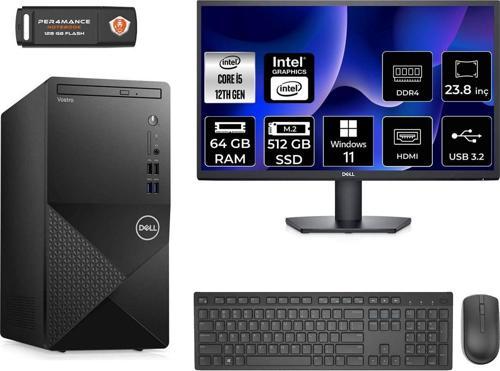 Vostro 3910 Ae3910S097 İ5 12400 64Gb Ram 512Gb Ssd 23.8" W11H Masaüstü Bilgisayar