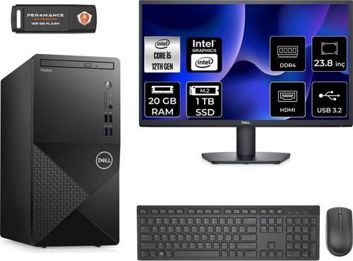 Vostro 3910Mt İ5 12400 20Gb 1Tb Ssd Gtx1650 W11H N7519Vdt3910 & Masaüstü Pc & 23.8" Monitör