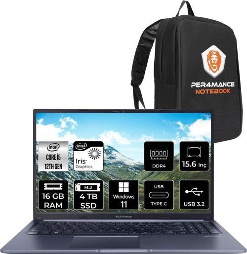 Vivobook 15 X1502Za İ5 1235U 16Gb Ram 4Tb Ssd 15.6'' Fhd W11Home Ej1069 & Per4 Çanta