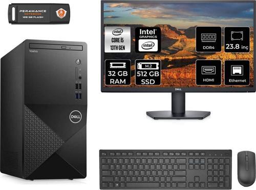 Vostro 3020 İ5 13400 32Gb 512Gb Ssd Gt1030/4Gb Fdos N2046Vdt3020Mtu Masaüstü Pc & 23.8" Monitör