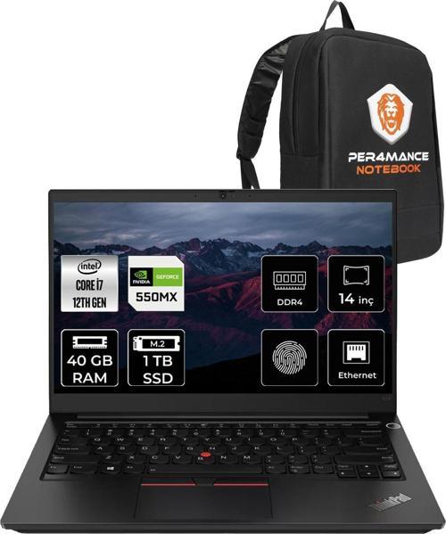 Thinkpad E14 G4 İ7-1255U 40Gb 1Tb Ssd Mx550 Fdos 14" Fhd 21E30061Tx & Per4 Çanta